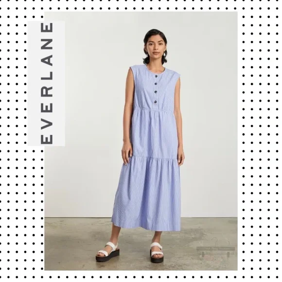 Everlane | Dresses | Nwt Everlane The Tiered Midi Dress L | Poshmark